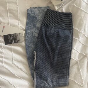 lululemon athletica Striped and Washed Blue Jeggings